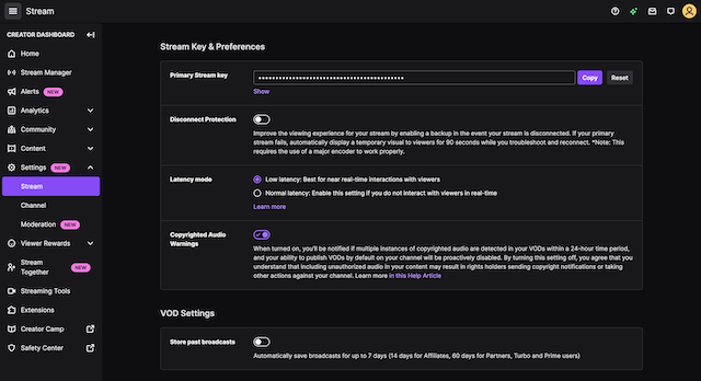 Twitch Creator Dashboard