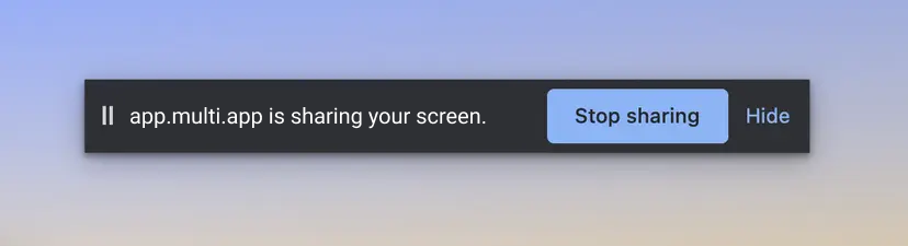 Zoom Video SDK for web browser screen share controls