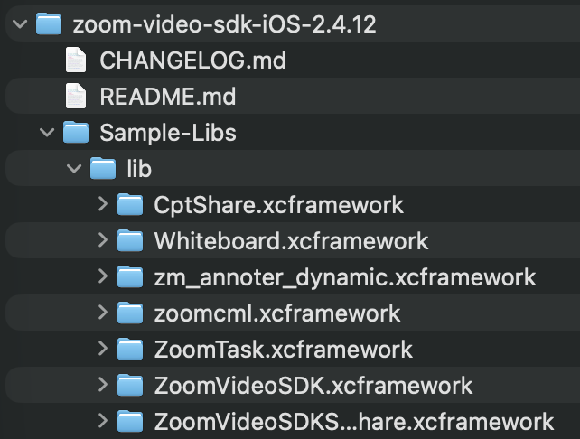 SDK framework libaries