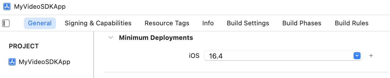 Minimum Deployment Version