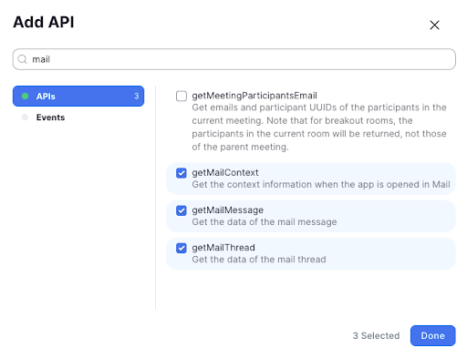 Create a Zoom Mail App - Mail - Zoom Developer Docs